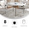 Flash Furniture Round Wh 60Rnd Plastic Fold Table, 59.75" W, 59.75" L, 28.75" H, Plastic Top, White DAD-YCZ-152R-GW-GG - alternate 2